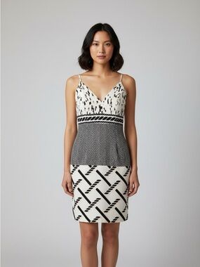 WOMEN’S SHONA JOY CESTINE COCKTAIL DRESS V-NECK BODY-CON SPAGHETTI STRAPS SZ 8 M